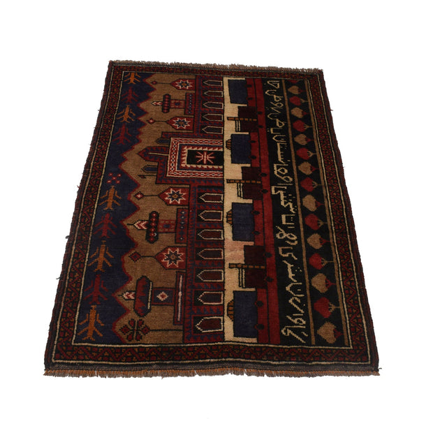 Handmade Picture Area Rug 2' 11" x 4' 6" - No. AL33932