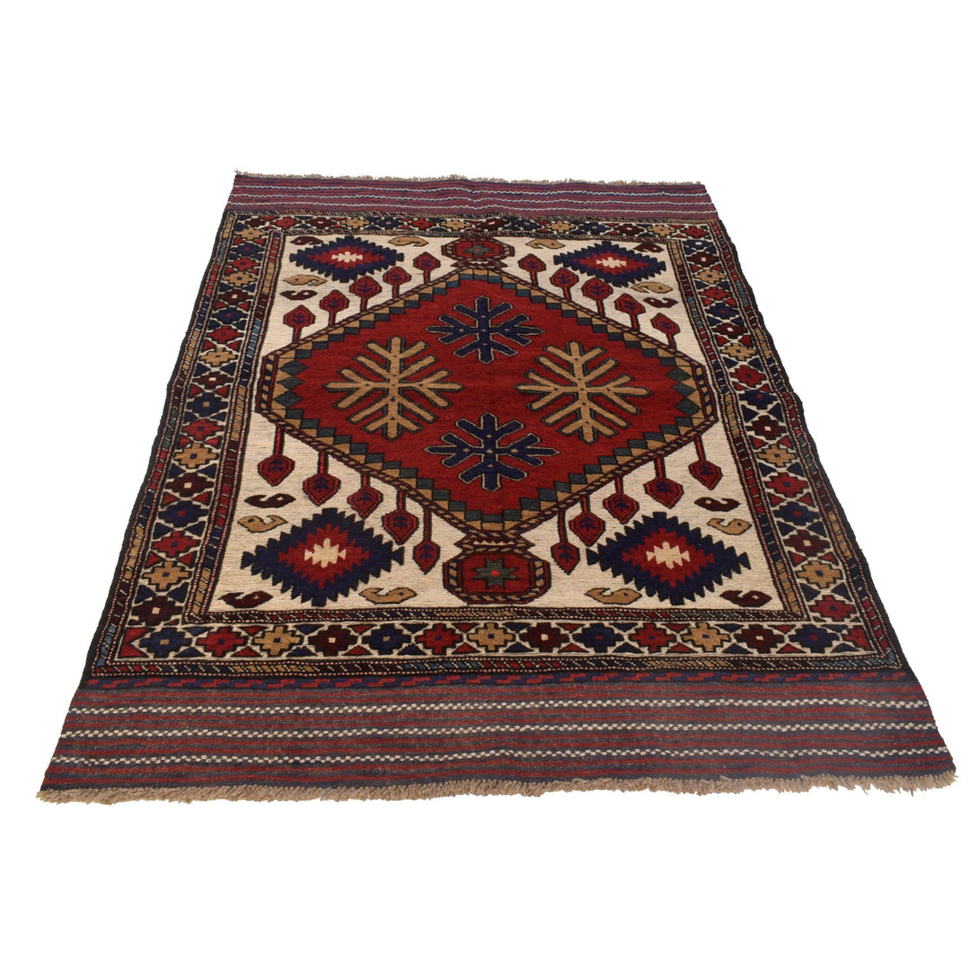Handmade Barjista Kilim Rug 3' 9" x 5' 8" - No. AL88698