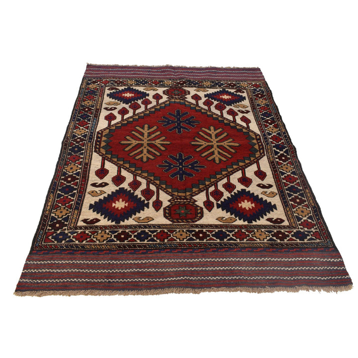 Handmade Barjista Kilim Rug 3' 9" x 5' 8" - No. AL88698