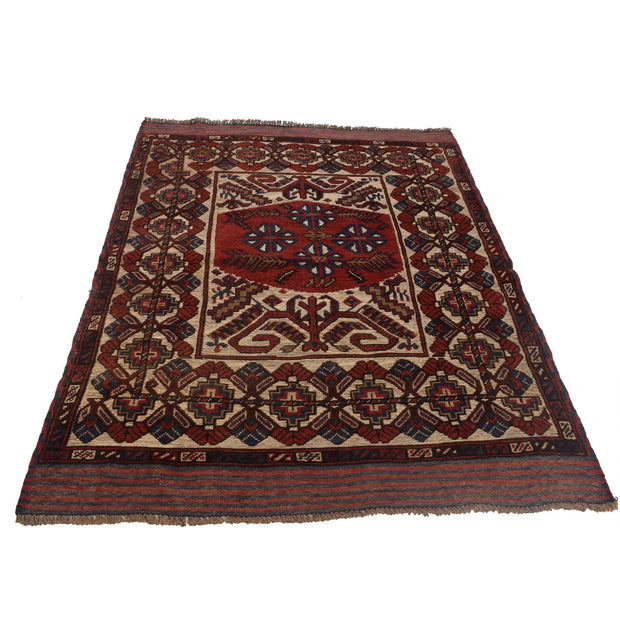 Handmade Barjista Kilim Rug 4' 2" x 5' 10" - No. AL21049