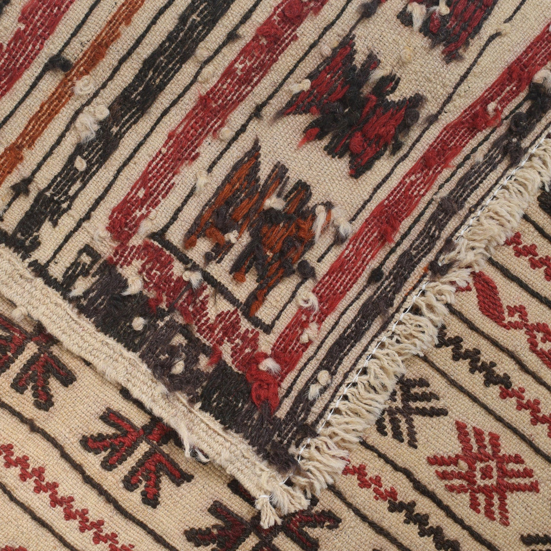 Handmade Soumak Kelim 4' 8" x 6' 3" - No. AL60656