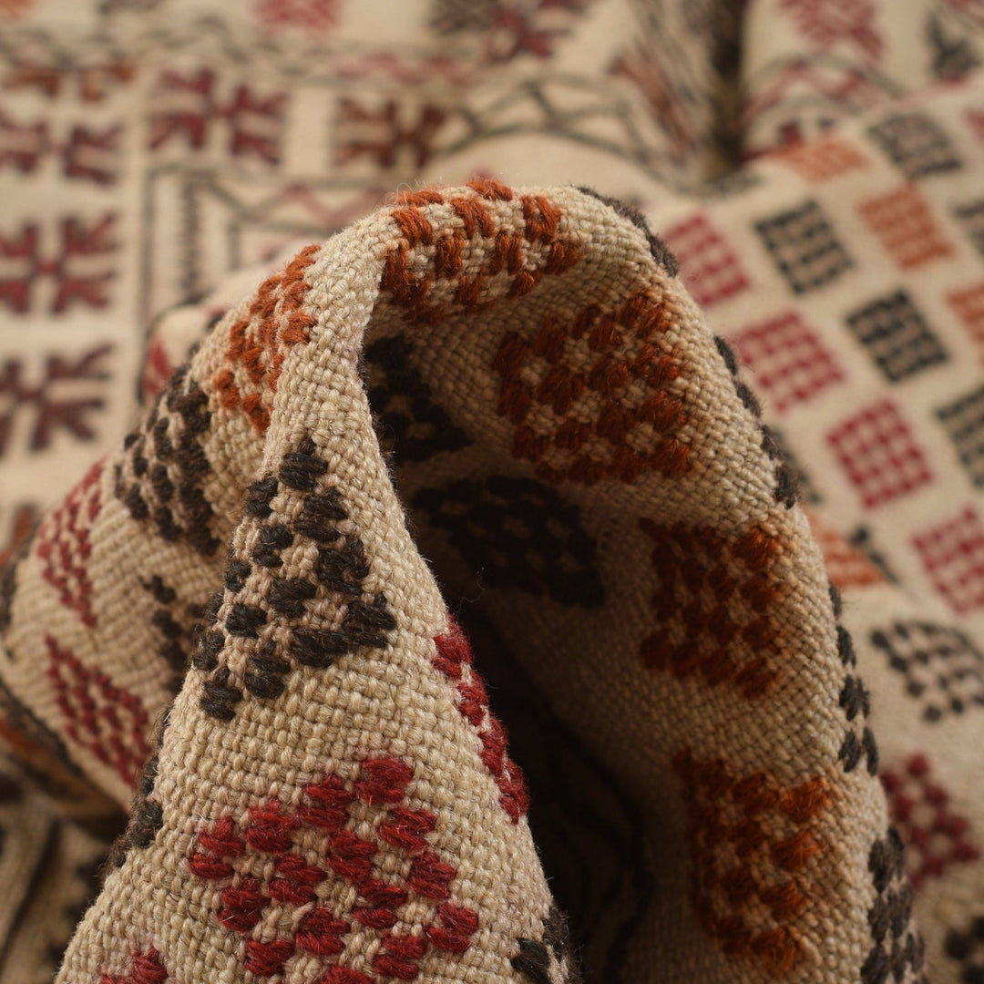 Handmade Soumak Kelim 4' 8" x 6' 3" - No. AL60656