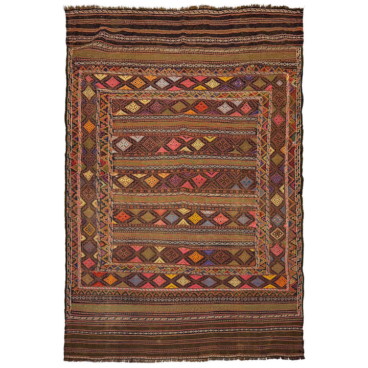 Traditional Flat Weave Kilim 5' 2" x 8' 0" - No. AL86981