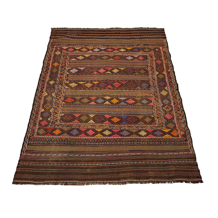 Traditional Flat Weave Kilim 5' 2" x 8' 0" - No. AL86981