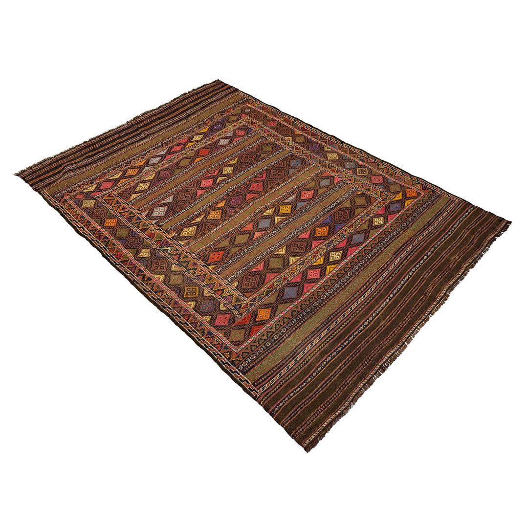 Traditional Flat Weave Kilim 5' 2" x 8' 0" - No. AL86981