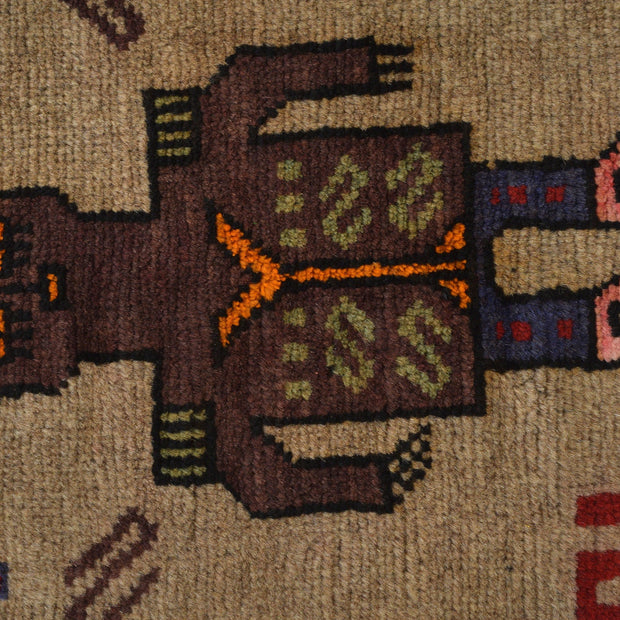 Hand Made Animal Pictoral Area Carpet 2' 10" x 4' 8" - No. AL10360