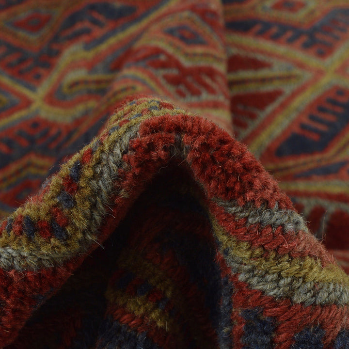 Red Mashwani Area Rug 4' 9" x 6' 3" - No. AL19010