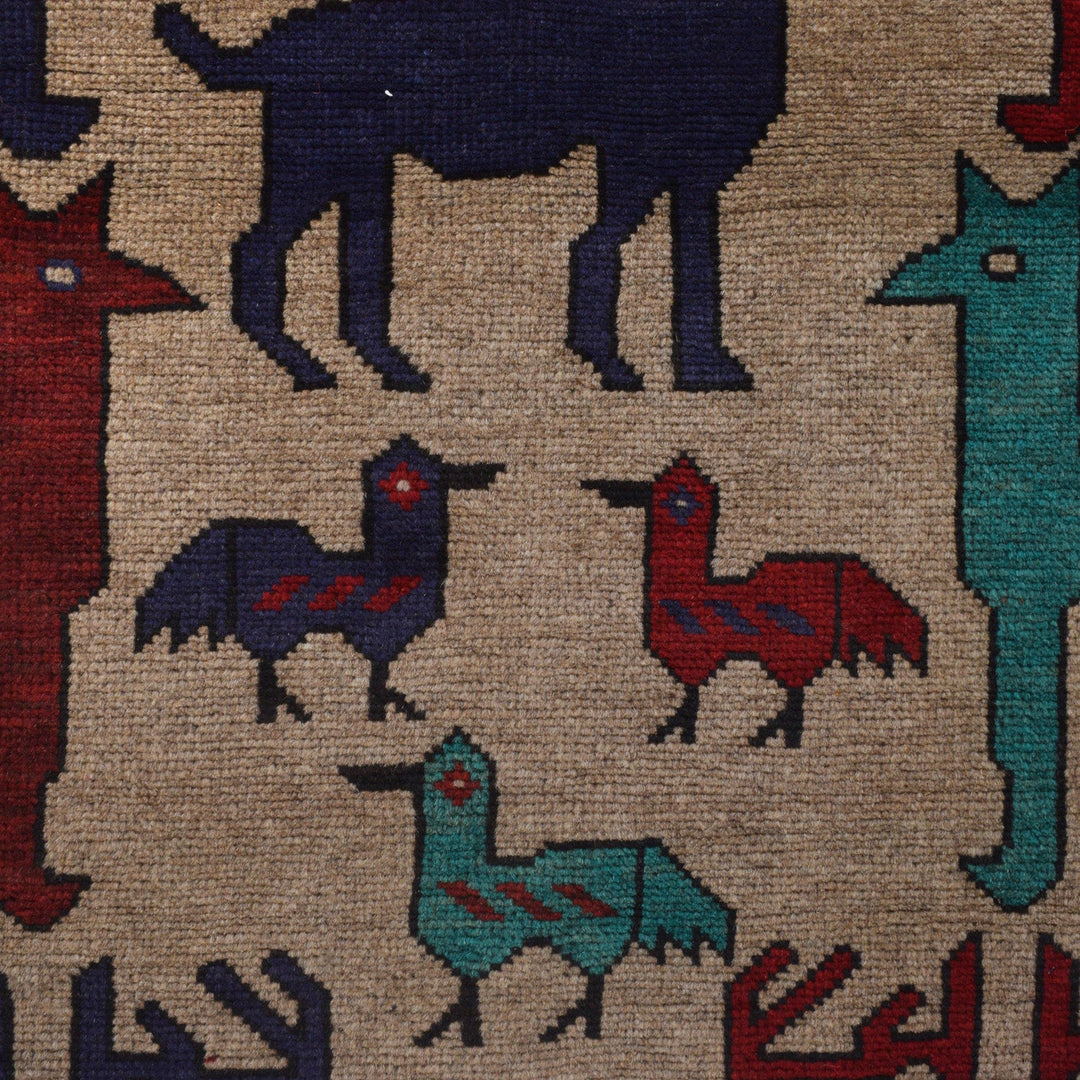 Hand Made Animal Pictorial Area Carpet 4' 6" x 6' 1" - No. AL54939