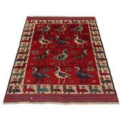 Hand Knotted Birds Pictorial Area Rug 4' 4" x 6' 2" - No. AL99825