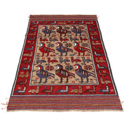 Hand Knotted Birds Pictorial Area Rug 3' 11" x 6' 2" - No. AL86408