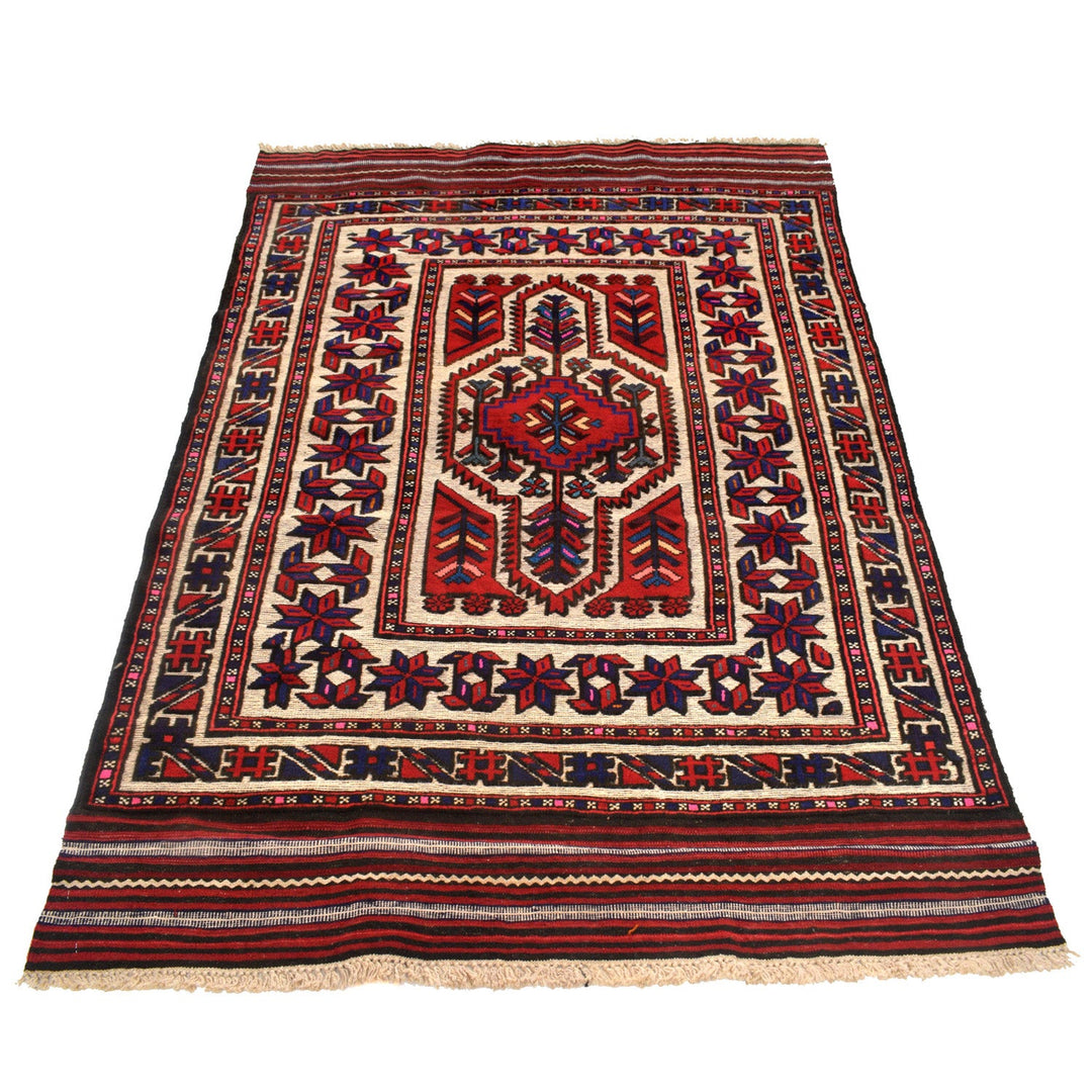 Handmade Barjista Kilim Rug 4' 2" x 6' 1" - No. AL83171
