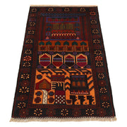 Handmade Picture Area Rug 2' 9" x 4' 5" - No. AL11298