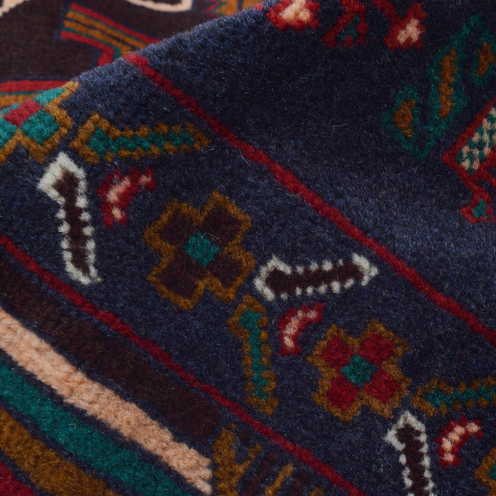 Afghan Baluchi Rug 3' 10" x 6' 3" Hand-Knotted field