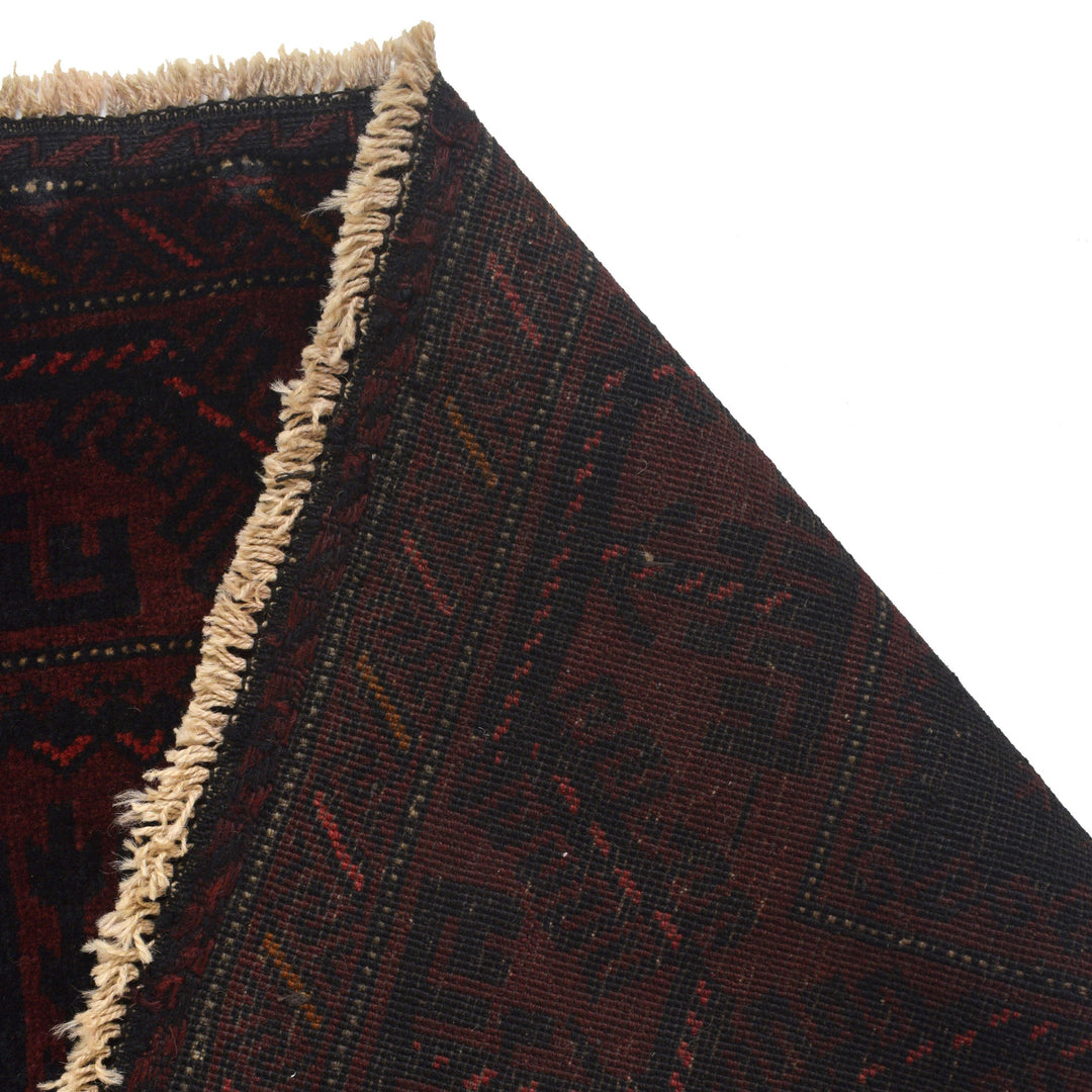 Afghan Baluchi Rug 4' 3" x 6' 4" Hand-Knotted pattern