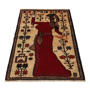 Handmade Picture Area Rug 2' 9" x 3' 10" - No. AL76686