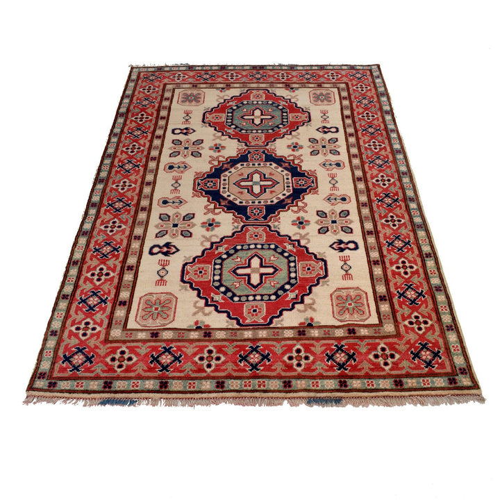 Hand Knotted Kazak Oriental Rug 4' 3" x 6' 2" - No. AL74323