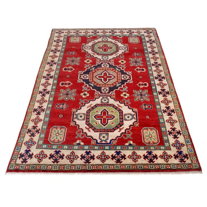 Hand knotted Kazak Carpet 4' 1" x 5' 10" - No. AL14859