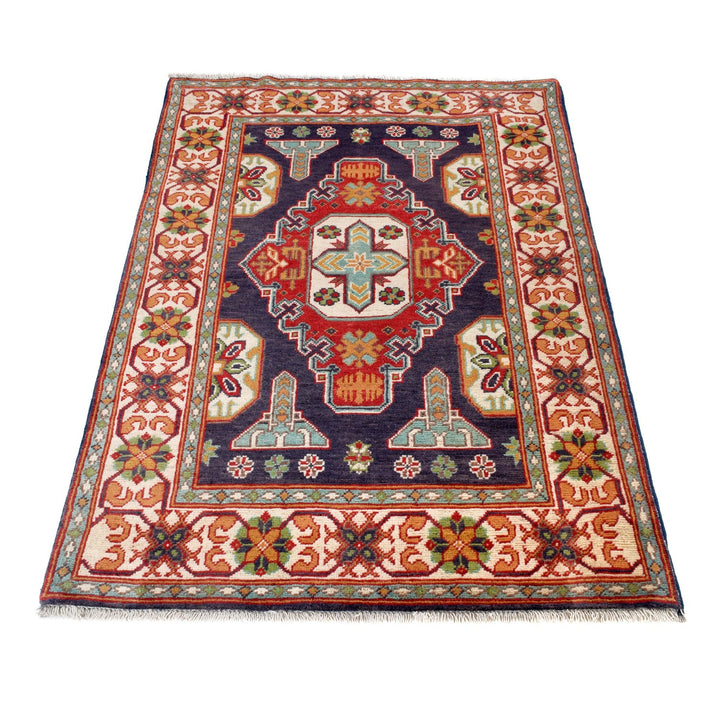 Hand Knotted Kazak Oriental Rug 3' 3" x 4' 11" - No. AL34699