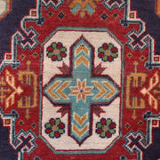 Hand Knotted Kazak Oriental Rug 3' 3" x 4' 11" - No. AL34699