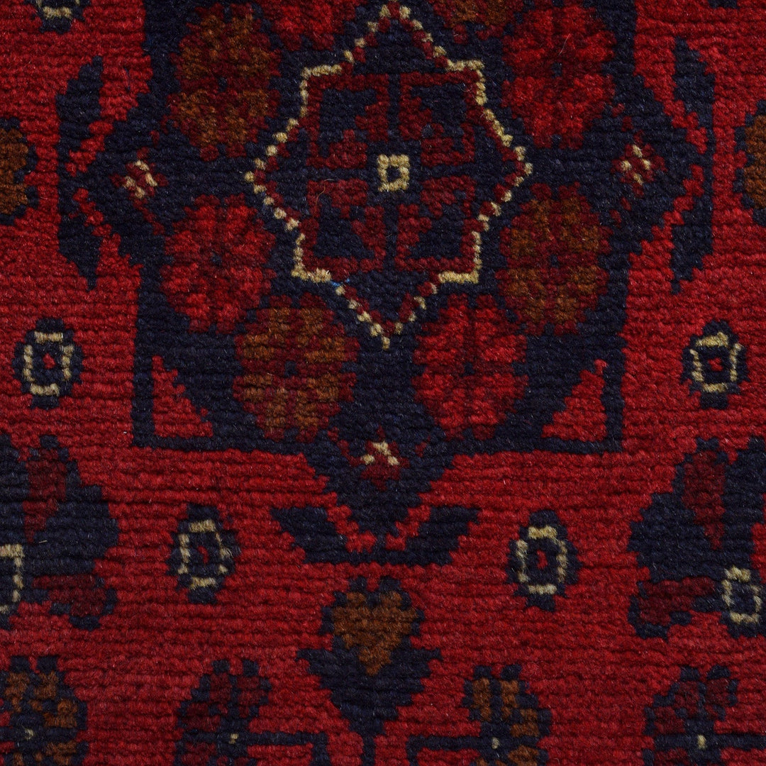 Red Color Afghan Area Runner Rug 2' 9" x 9' 9" - No. AL80387