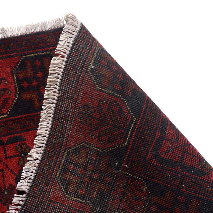 Red Color Afghan Area Runner Rug 2' 9" x 9' 9" - No. AL80387