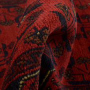 Red Color Afghan Area Runner Rug 2' 9" x 9' 9" - No. AL80387