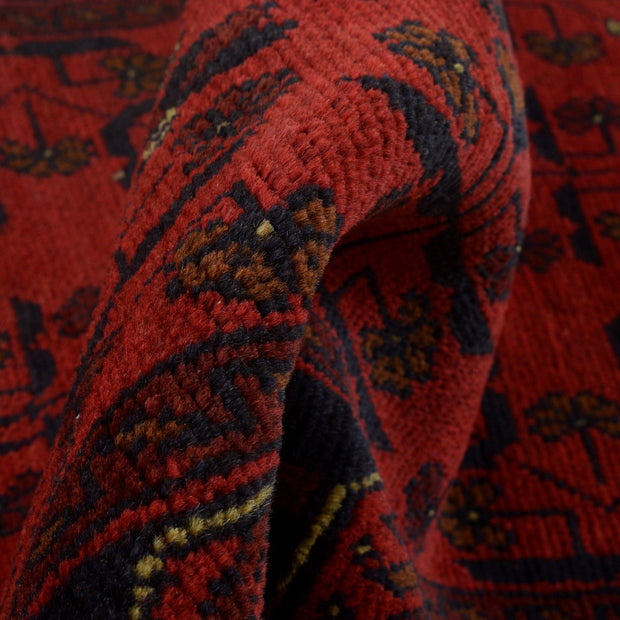 Red Color Afghan Area Runner Rug 2' 9" x 9' 9" - No. AL80387