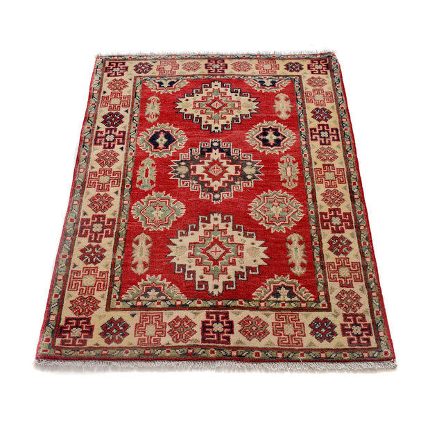 Red Color Kazak Rug 2' 9" x 3' 11" - No. AL50323
