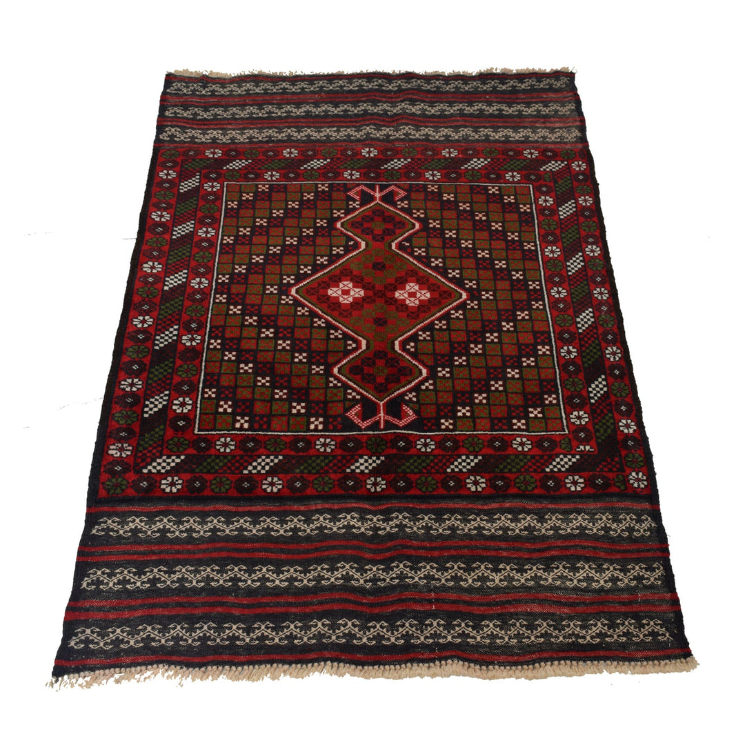 Brown Color Baluchi Rug 2' 11" x 4' 9" - No. AL80169