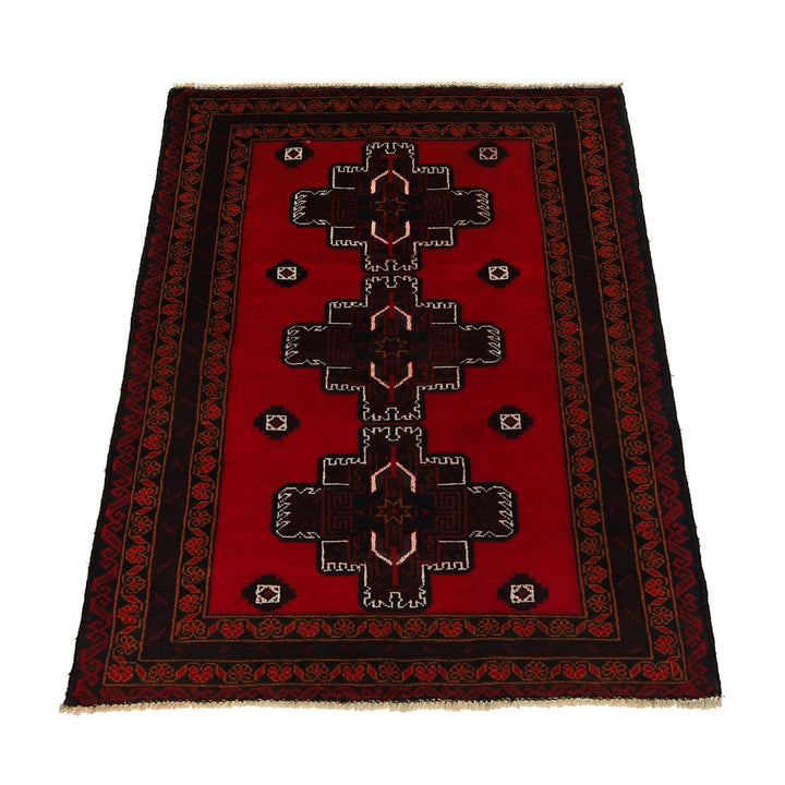 Red Color Baluchi Rug 3' 1" x 4' 9" - No. AL10591