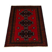 Red Color Baluchi Rug 3' 1" x 4' 9" - No. AL10591
