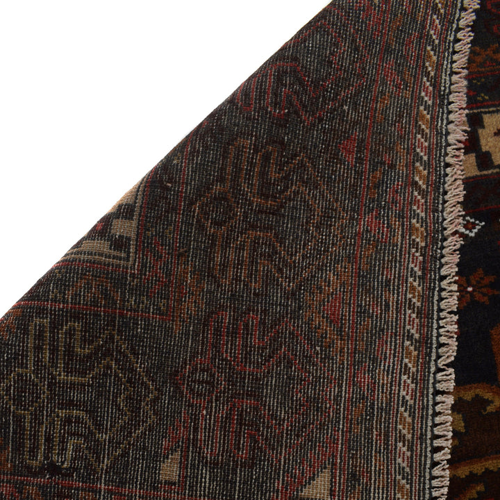 Afghan Baluchi Rug 4' 7" x 6' 10" Hand-Knotted pattern