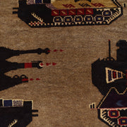 Afghan War Rug – Military Design 6' 5" x 8' 9" - No. AL16196