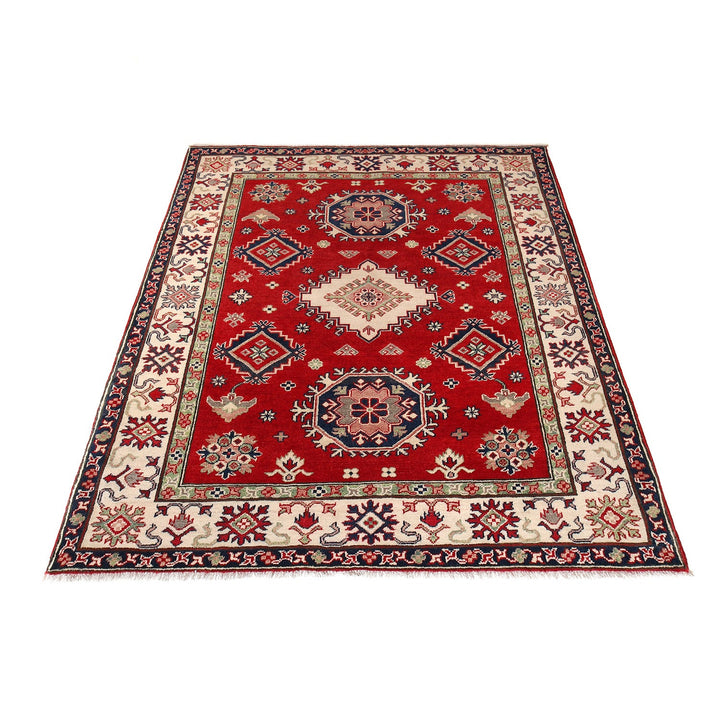 Hand knotted Kazak Carpet 5' 1" x 6' 7" - No. AL25308