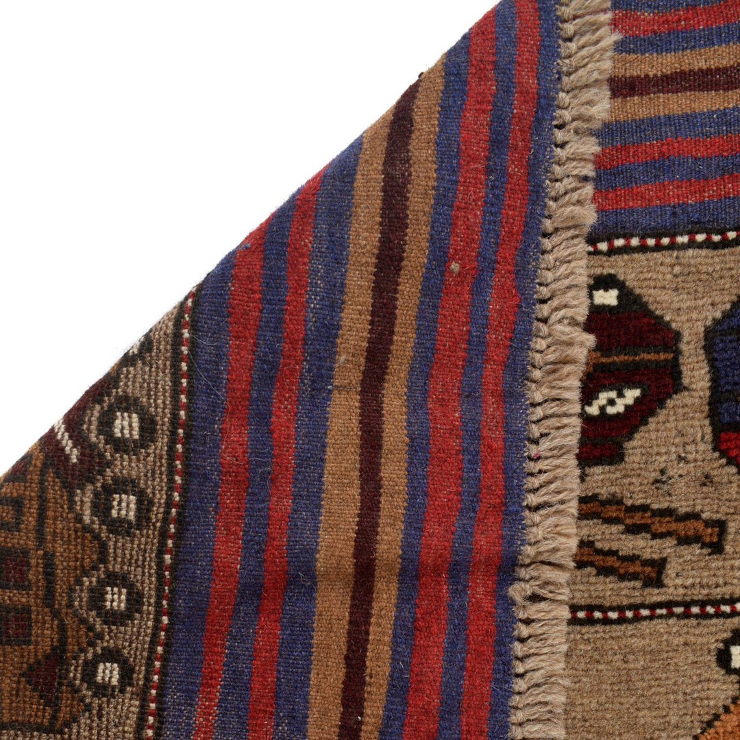 Handmade Afghan War Area Rug 4' 0" x 6' 5" - No. AL17895