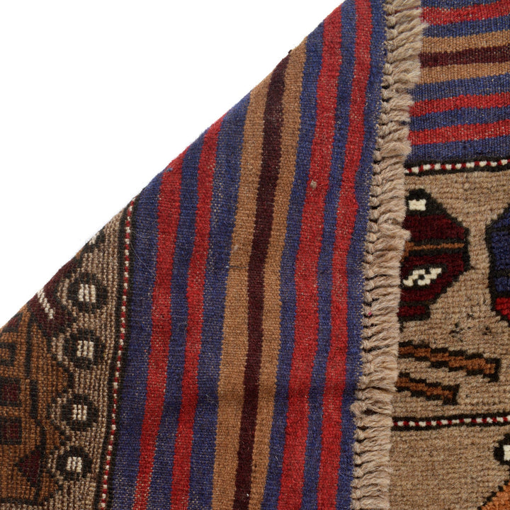 Handmade Afghan War Area Rug 4' 0" x 6' 5" - No. AL17895