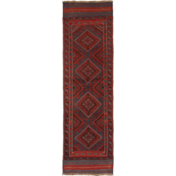 Handmade Afghan Runner Rug 2' 1" x 8' 0" - No. AL83502