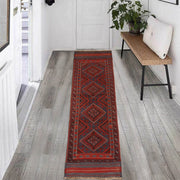 Handmade Afghan Runner Rug 2' 1" x 8' 0" - No. AL83502