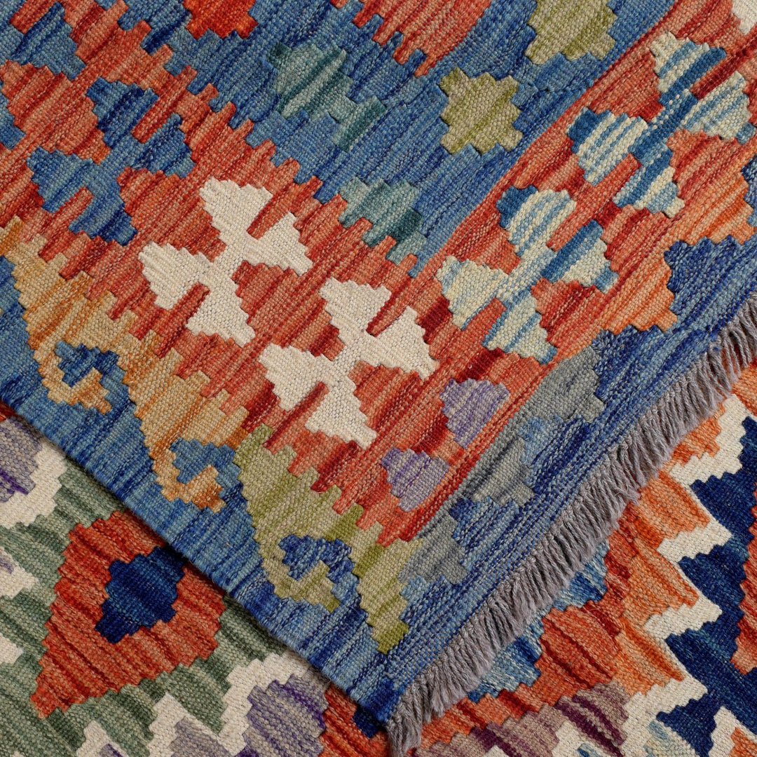 Handmade Afghan Vegetable Kilim 8' 5" x 9' 11" - No. AL34481