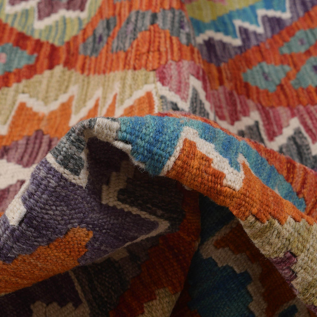 Handmade Turkish Design Wool Kilim 8' 4" x 11' 2" - No. AL39705