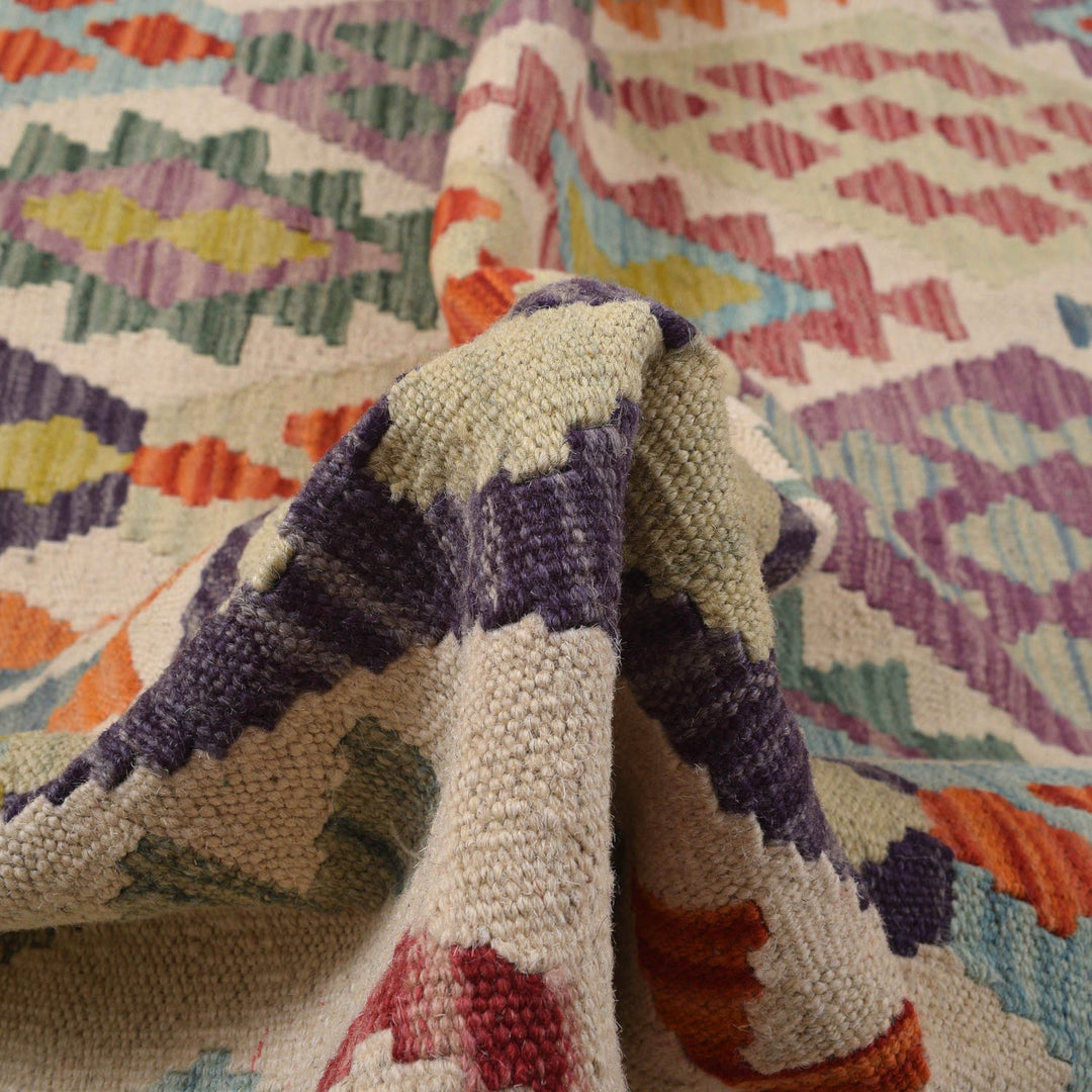 Handmade Turkish Design Wool Kilim 8' 6" x 11' 6" - No. AL48157