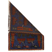 Hand-Knotted Afghan War Carpet 1' 11" x 2' 9" - No. AL11355