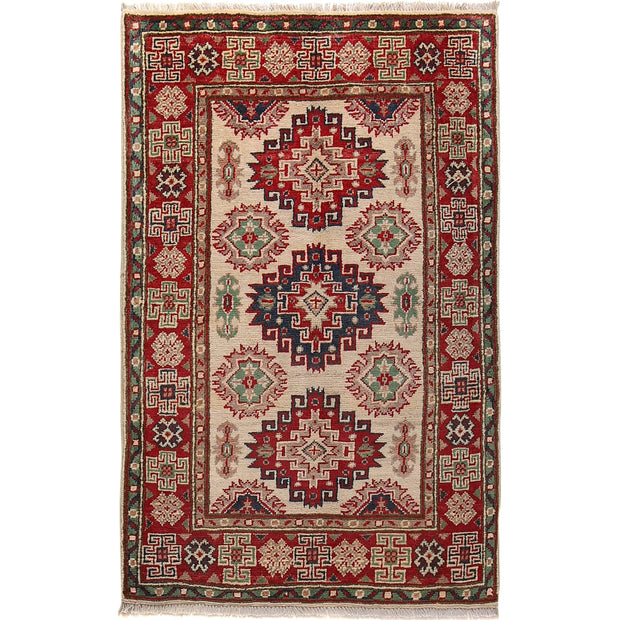 Hand knotted Kazak Carpet 2' 7" x 4' 2" - No. AL78234
