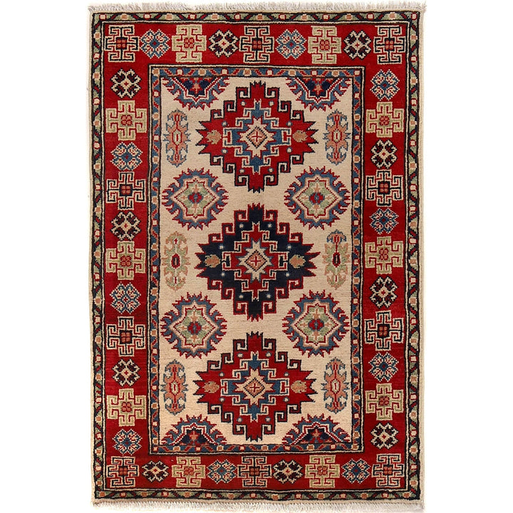 Handmade Kazak Area Rug 2' 9" x 4' 2" - No. AL62677