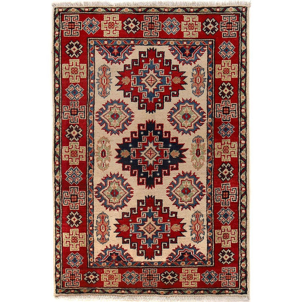 Handmade Kazak Area Rug 2' 9" x 4' 2" - No. AL62677