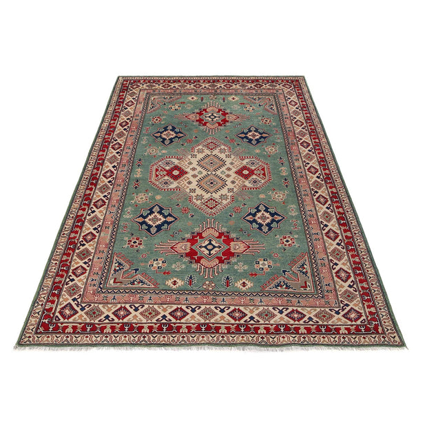 Green Color Kazak Rug 6' 6" x 9' 10" - No. AL67413