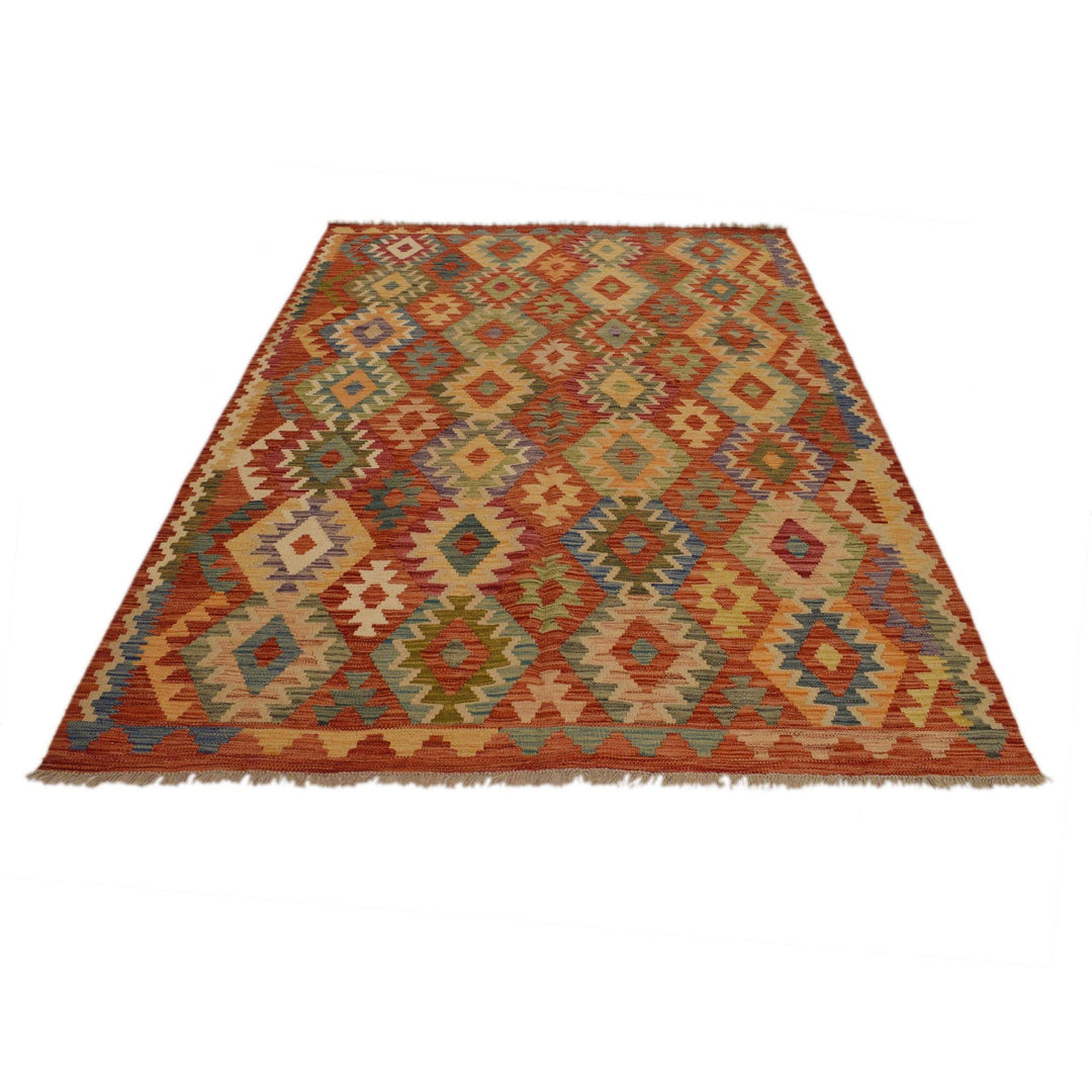 Handmade Vegetable Kilim 5' 9" x 7' 10" - No. AL90839