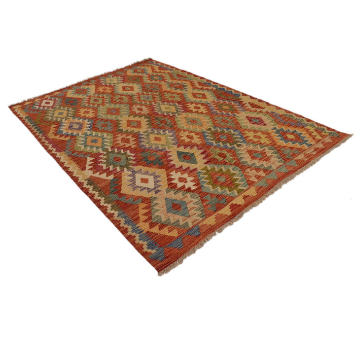 Handmade Vegetable Kilim 5' 9" x 7' 10" - No. AL90839