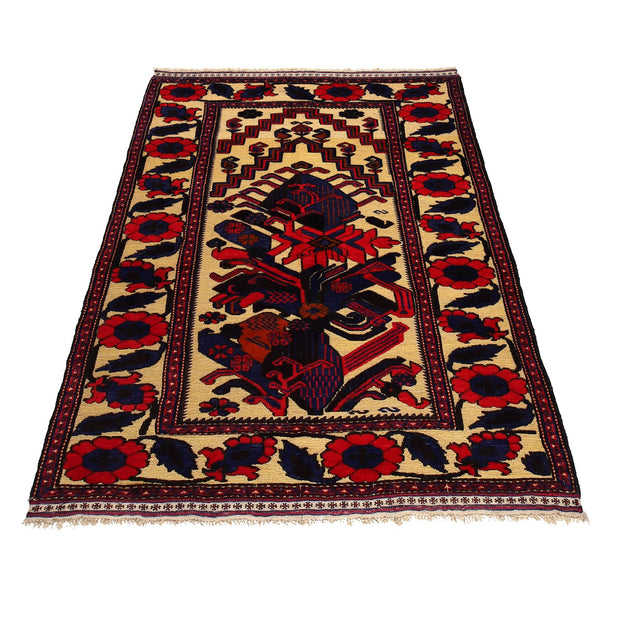 Handmade Barjista Kilim Rug 3' 11" x 5' 10" - No. AL77415