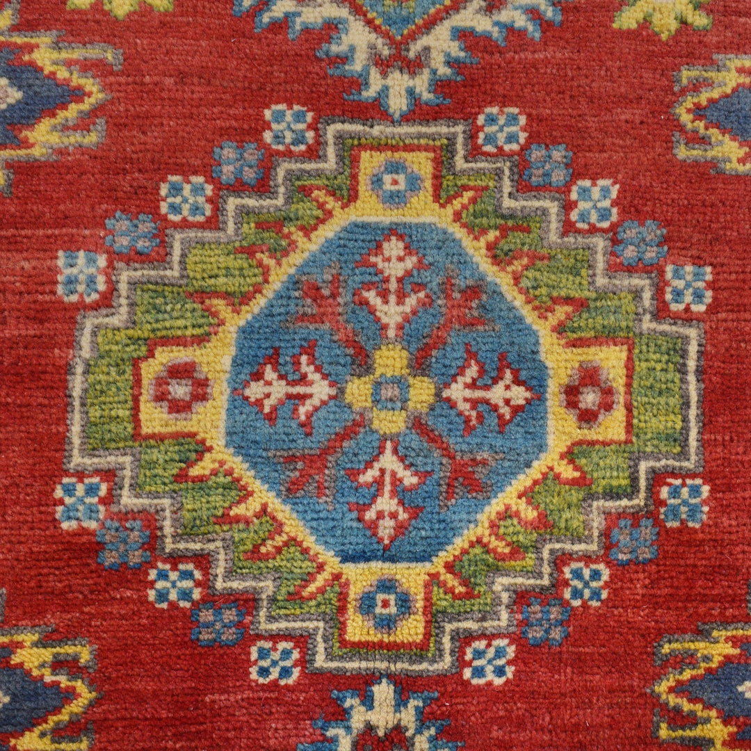 Hand Knotted Kazak Oriental Rug 4' 2" x 6' 6" - No. AL78912